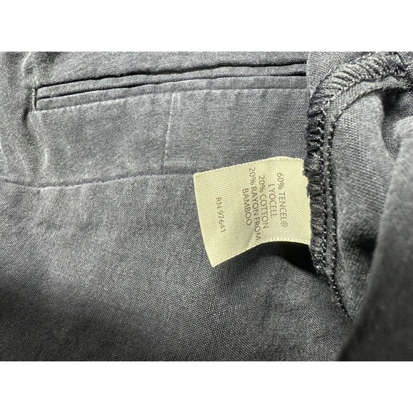 J. Jill Pants Cropped Black Blue‎ Stretch Cotton Side Zip Petite Sz 16P - Picture 3 of 7